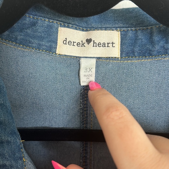 Derek Heart Denim Dress - Picture 2 of 5